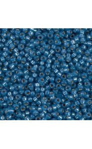 Miyuki rocailles Perlen 11/0 - Dyed denim blue silver lined alabaster 11-648
